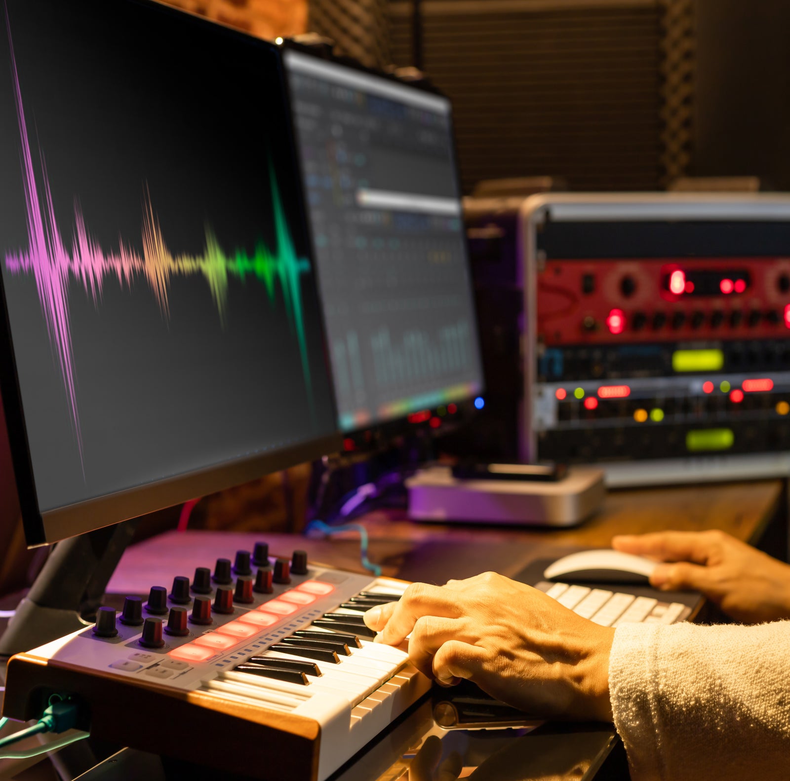 laptop screen with colors of nose graph