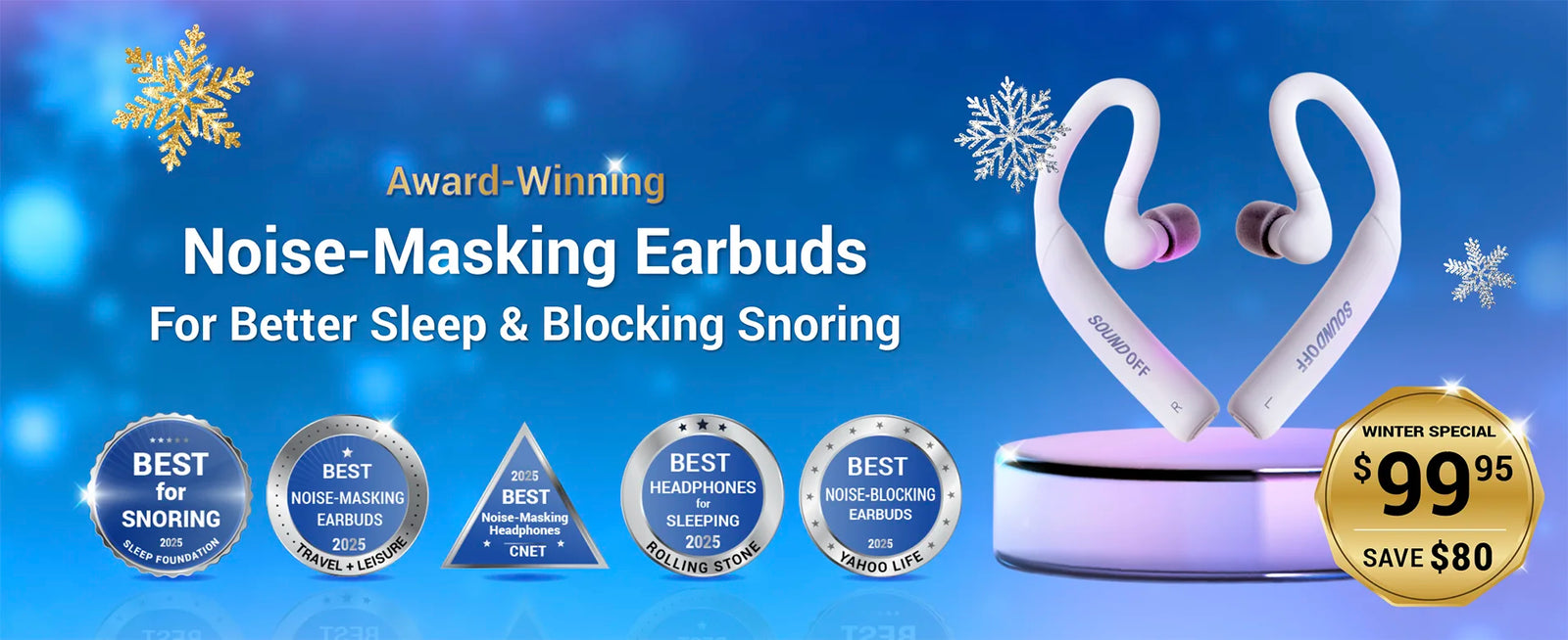 SoundOff award-winning best earbuds for sleep and blocking snoring winter special