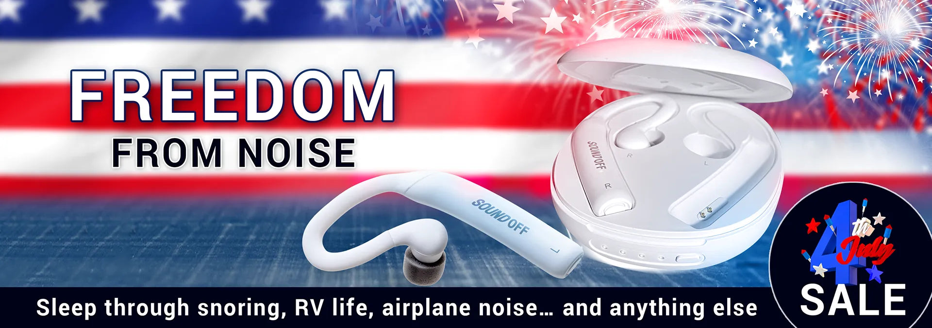 SoundOff Sleep earbuds 4th of July sale
